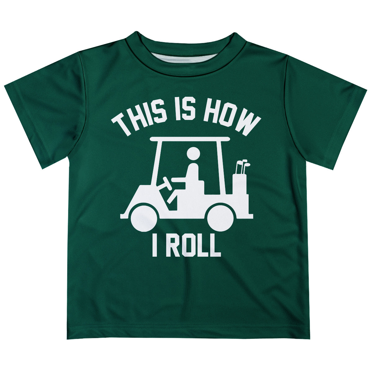 Golf Car Green Short Sleeve Tee Shirt