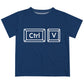 Key Combination Navy Short Sleeve Tee Shirt