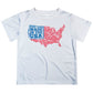Made In USA Personalized Name White Short Sleeve Tee Shirt