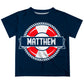 Nautical Name Navy Short Sleeve Tee Shirt