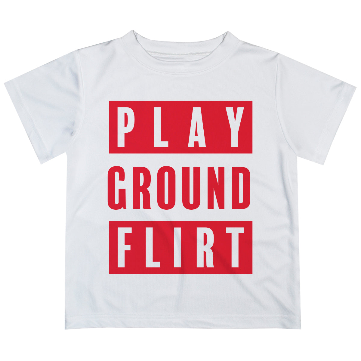 Play Ground Flirt White Short Sleeve Tee Shirt