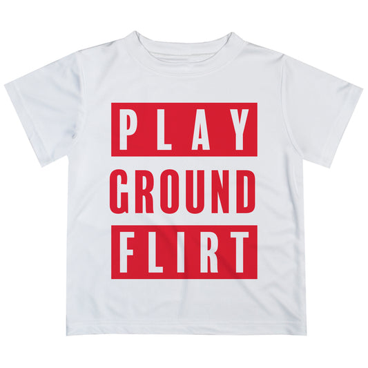 Play Ground Flirt White Short Sleeve Tee Shirt
