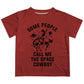The Space Cowboy Maroon Short Sleeve Tee Shirt