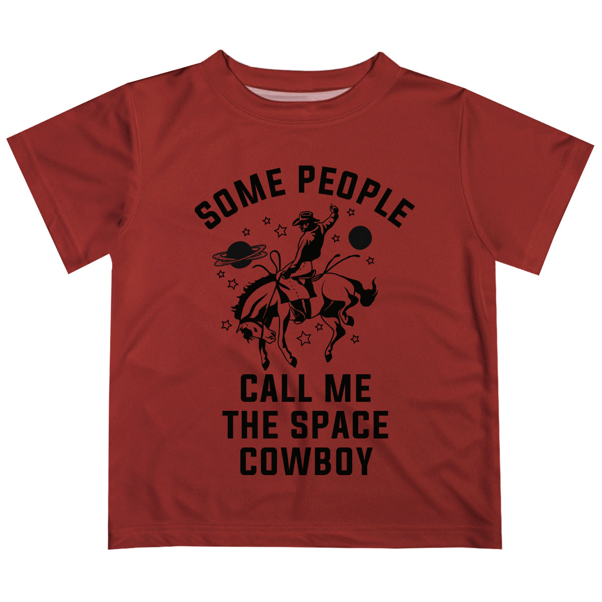 The Space Cowboy Maroon Short Sleeve Tee Shirt