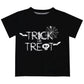 Trick Or Treat Black and White Short Sleeve Boys Tee Shirt