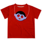Vampire Mask Red Short Sleeve Boys Tee Shirt