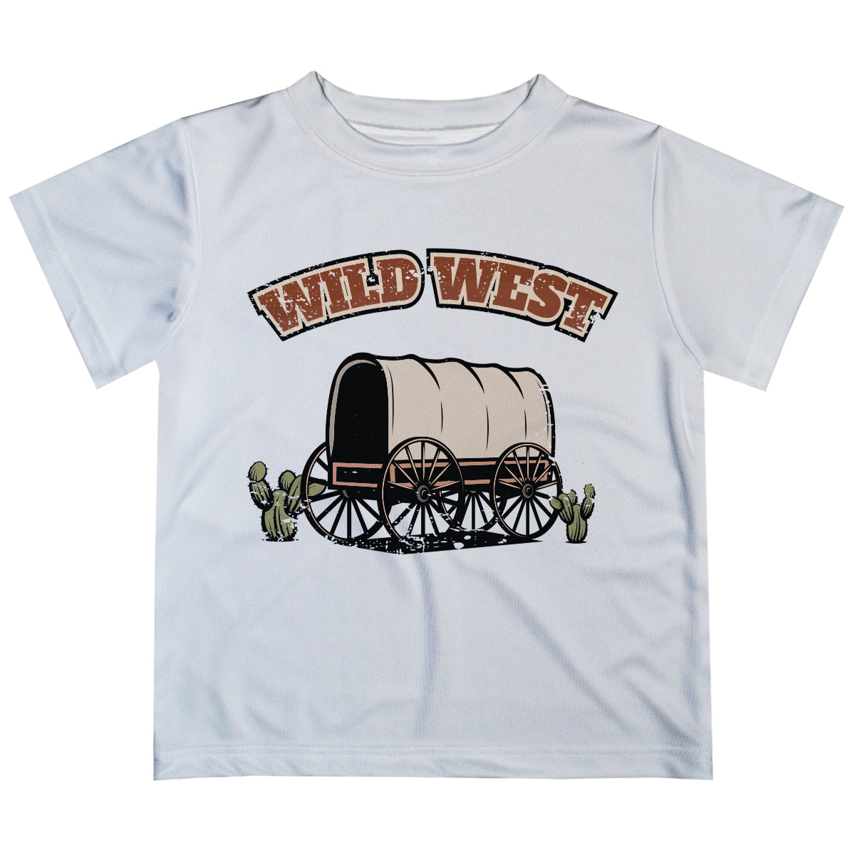 Wild West White Short Sleeve Tee Shirt
