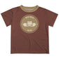 Wild West Name Brown Short Sleeve Boys Tee Shirt