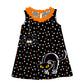 Cat and Spider Polka Dots Black A Line Dress