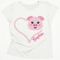 Cute Pig Personalized Name White Short Sleeve Tee Shiirt