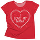 Heart Red and White Short Sleeve Tee Shirt