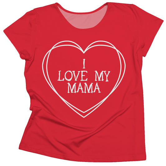 Heart Red and White Short Sleeve Tee Shirt