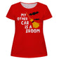 My Other Car Is A Broom  Red Short Sleeve Girls Tee Shirt