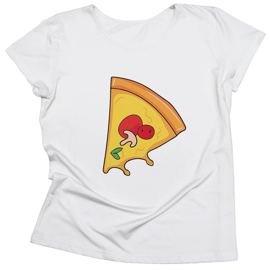 Piece Of Pizza White Short Sleeve Tee Shirt