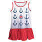 Anchor Initial Name White And Red Lily Dress