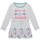 Mermaid´s Tail White And Aqua Lily Dress Long Sleeve