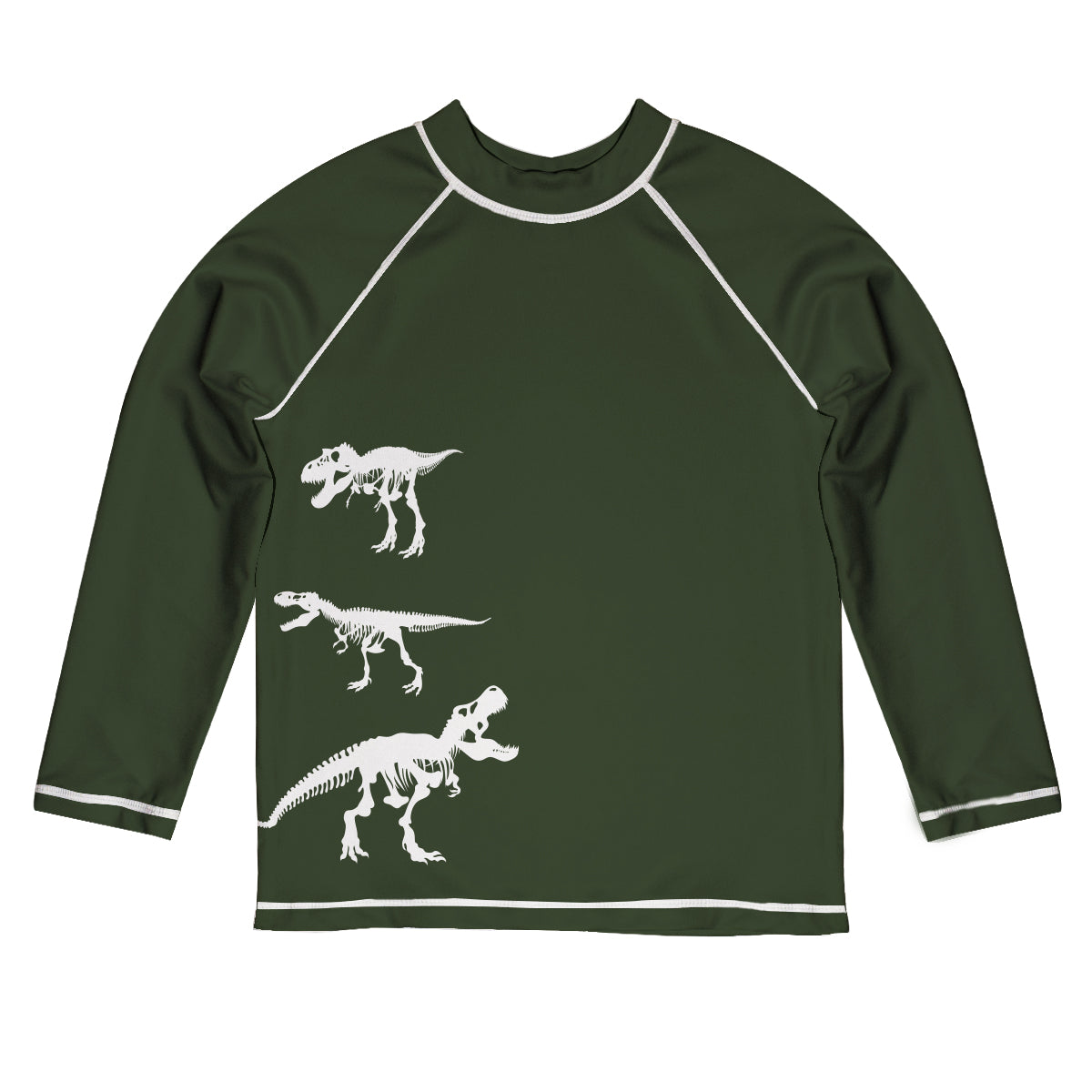 Dinosaurs Green Long Sleeve Rash Guard