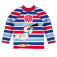 Seagull Personalized Monogram Red White Blue Stripes Long Sleeve Rash Guard