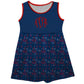 Anchor and Waves Print Monogram Navy Tank Dress