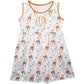 Deer Print Personalized Monogram White Tank Dress