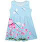 Flowers and Dragonflies Monogram Light Blue Tank Dress - Wimziy&Co.