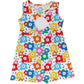 Flowers Print Personalized Monogram White Tank Dress - Wimziy&Co.