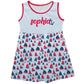 Sail boats Print Name Light Blue Tank Dress