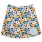 Floral Print Personalized Monogram Light Blue Skirt - Wimziy&Co.