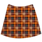 Plaid Brown Orange and Black Skirt