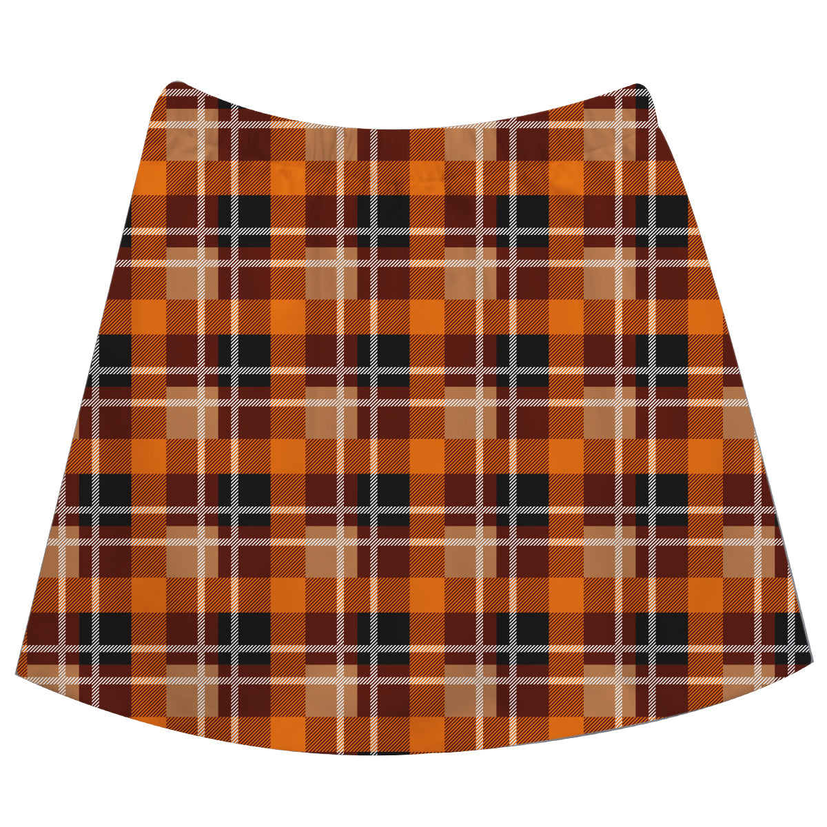 Plaid Brown Orange and Black Skirt