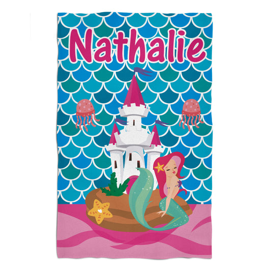 Castle Personalized Name Colors Towel 51 x 32""