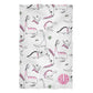 Dinosaur Print Monogram White Towel
