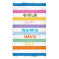 Girls Just White Towel 51 x 32""