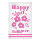 Happy Girl White Towel 51 x 32""