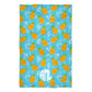 Pineapple Print Monogram Aqua Towel