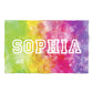 Personalized Name Pink Green and Purple Watercolor Towel 51 x 32""