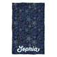 Starfish Personalized Name Navy Towel 51 x 32""