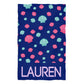 Shells Print Name Blue Towel