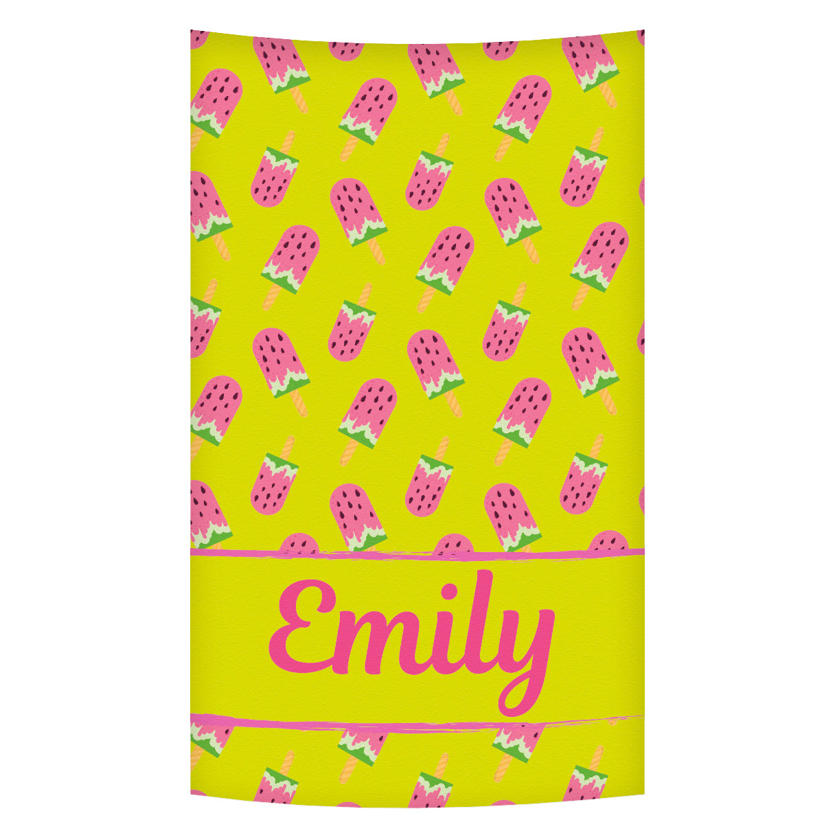 Watermelon Print Name Yellow Towel