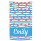 Watermelon Ice Pops Print Name Aqua Towel  51 X 32""