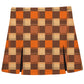 Check Brown and Orange Skort