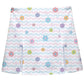 Floral Print White Wavy Skort