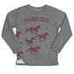 Horses Name Gray Heather Fleece Girls Sweatshirt