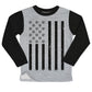 USA Flag Soccer Balls Gray Heather Fleece Sweatshirt