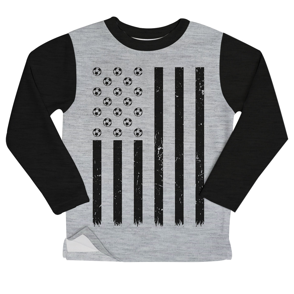 USA Flag Soccer Balls Gray Heather Fleece Sweatshirt