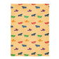 Airplanes Print Mustard Plush Minky Throw Blanket 38 x 47""