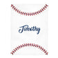 Baseball Personalized Name White Plush Minky Throw 38 x 47""