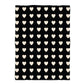 Hearts Print Black Plush Minky Throw Blanket 38 x 47""