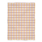Plaid Print Beige and Purple Plush Minky Throw Blanket 38 x 47""