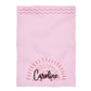 Rainbow Waves Personalized Name Pink Plush Minky Throw Blanket 38 x 47""